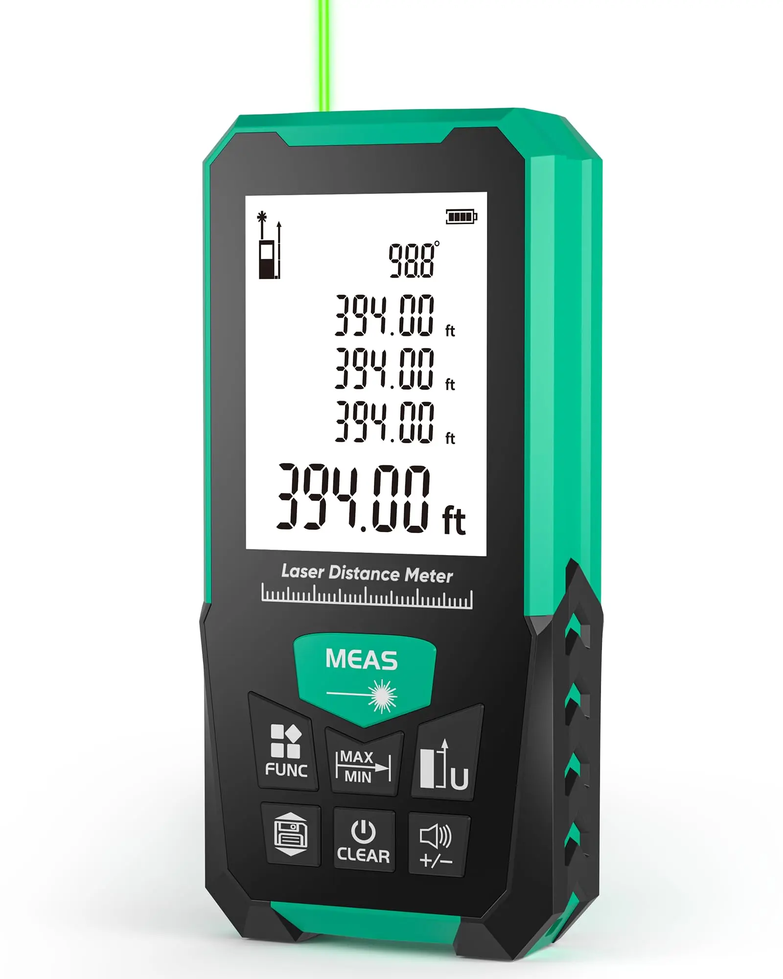 SHEKAR 328ft Digital Laser Measure with Upgrade Electronic Angle Sensor Finder Room Measuring Tool for Distance, Area, Volume, Single/Double Pythagorean Measurement Calibration Function 2 Datum Mode Levels History Record #Summervibes