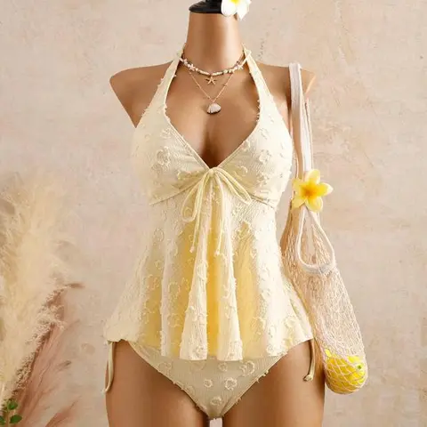 Women's Fashion Tankini Swimsuit, Stylish Two-Piece Swimwear, Comfortable Beachwear, Perfect for Pool Parties and Vacations
