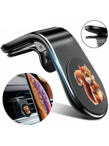 Cute squirrel holding a nut cartoon character car phone holder.