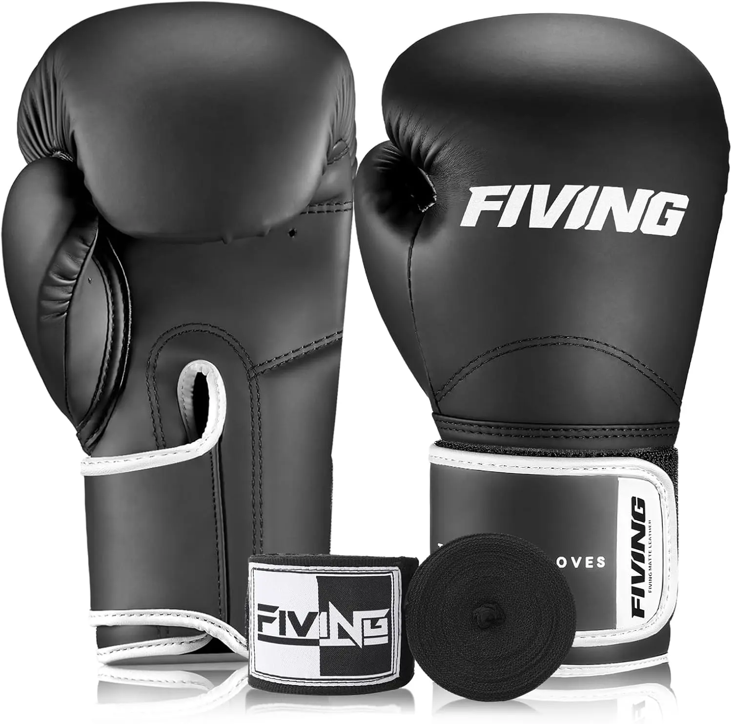 Boxing Gloves for Men and Women with Handwraps, Pro Training Sparring Muay Thai Gloves, Adults Heavy Punching Bag Gloves for Boxing Kickboxing Mixed Martial Arts MMA