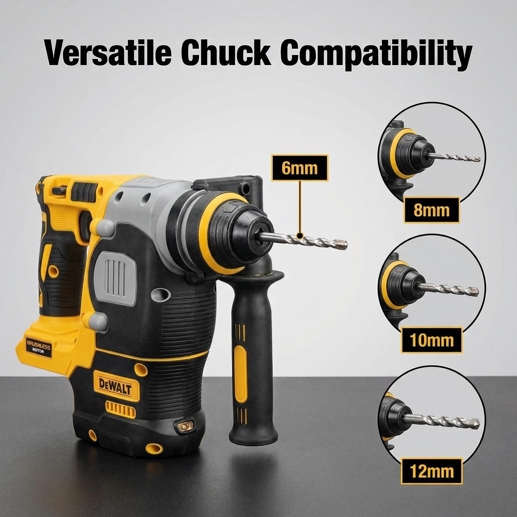 DEWALT DCH273 Brushless Drill Driver Concrete 24 mm / Wood 26 mm / Metal 13 mm, 360° Auxiliary Handlelightweight at 3.1 kg hole Electric Tool Cabinet battery mount fire blowera bare tool overheat protection garage use high torque DEWALT DCH273 Brushless Drill Driver Concrete 24 mm / Wood 26 mm / Metal 13 mm, 360° Auxiliary Handlelightweight at 3.1 kg hole Electric Tool Cabinet battery mount fire blowera bare tool overheat protection garage use high torque