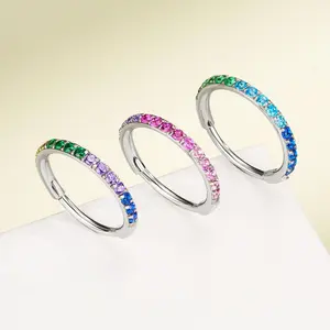 Oufer 20G Ombre Color CZ Hinged Segment Nose Ring
