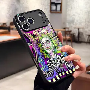 B-Beetlejuice Handbook Phone Case for 17 Pro Max iPhone 16 Pro 15 12 11 13 Mini X XR XS 14 Plus SE Glass Cover