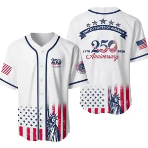 USA 250th Anniversary 1776-2026 Baseball Jersey, Jersey for Men and Women, Baseball Jersey Style
