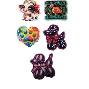 Bundle Acrylics 5pcs (pick on live)  - Cow, Flower, Dog, Butterfly, and Bow Designs for Creative Projects