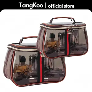 Large Capacity Makeup Bag, 1 Count Waterproof Transparent Travel Organizer, Cosmetic Storage Bag for Toiletries & Cosmetics