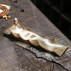 Creative Ceramic Backflow Incense Burner, 1 Count Incense Holder without Incense, Home Decor Ornament for Living Room Bedroom Office, Freshener