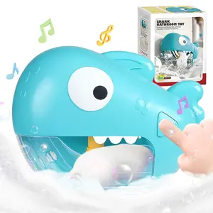 Bath toys, shark bath bubble generator baby bath toys suitable for children aged 1-3, 4-8, bath bubble machine automatic bubble machine with music bath toys, toddler bath toys for boys and girls.
