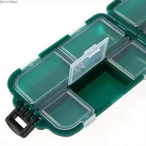 2-Pack Stackable Storage Box, Shockproof and Waterproof Multi-Compartment Box for Fishing Tackle, Jewelry, and Camping Gear, Portable Storage Organizer for Outdoor Use and Organization