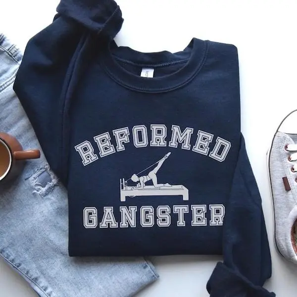 Reformed Gangster Pilates Sweatshirt, Pilates Instructor Shirt, Reformer Crewneck, Pilates Lover Gift, Pilates Accessories, Studio