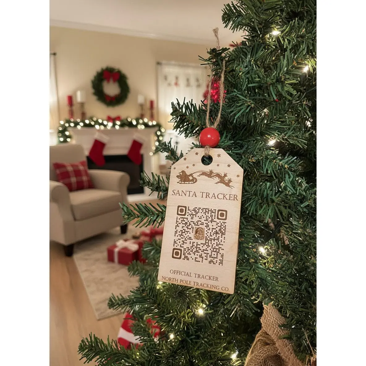 Santa Tracker Ornament – Official North Pole Tracking Tag