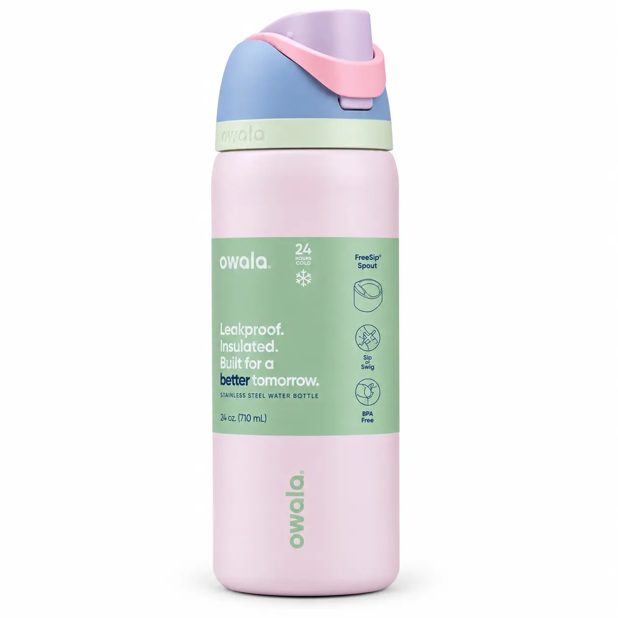 Owala Leakproof Insulated Stainless Steel Water Bottle 32 oz FreeSip Sport Spill Proof BPA Free