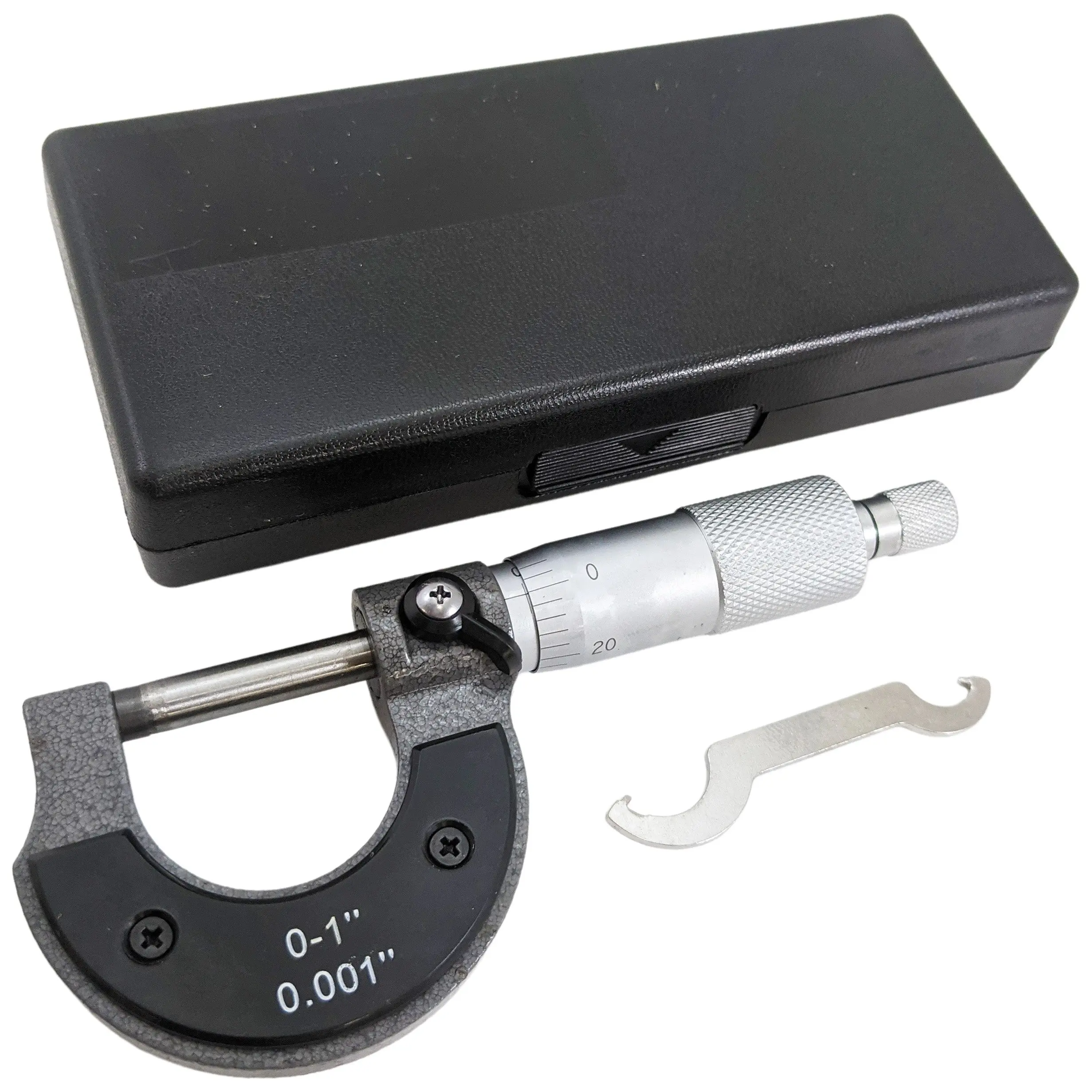 0-1" SAE Analog Micrometer with Storage Case, 0.001 Inch Accuracy