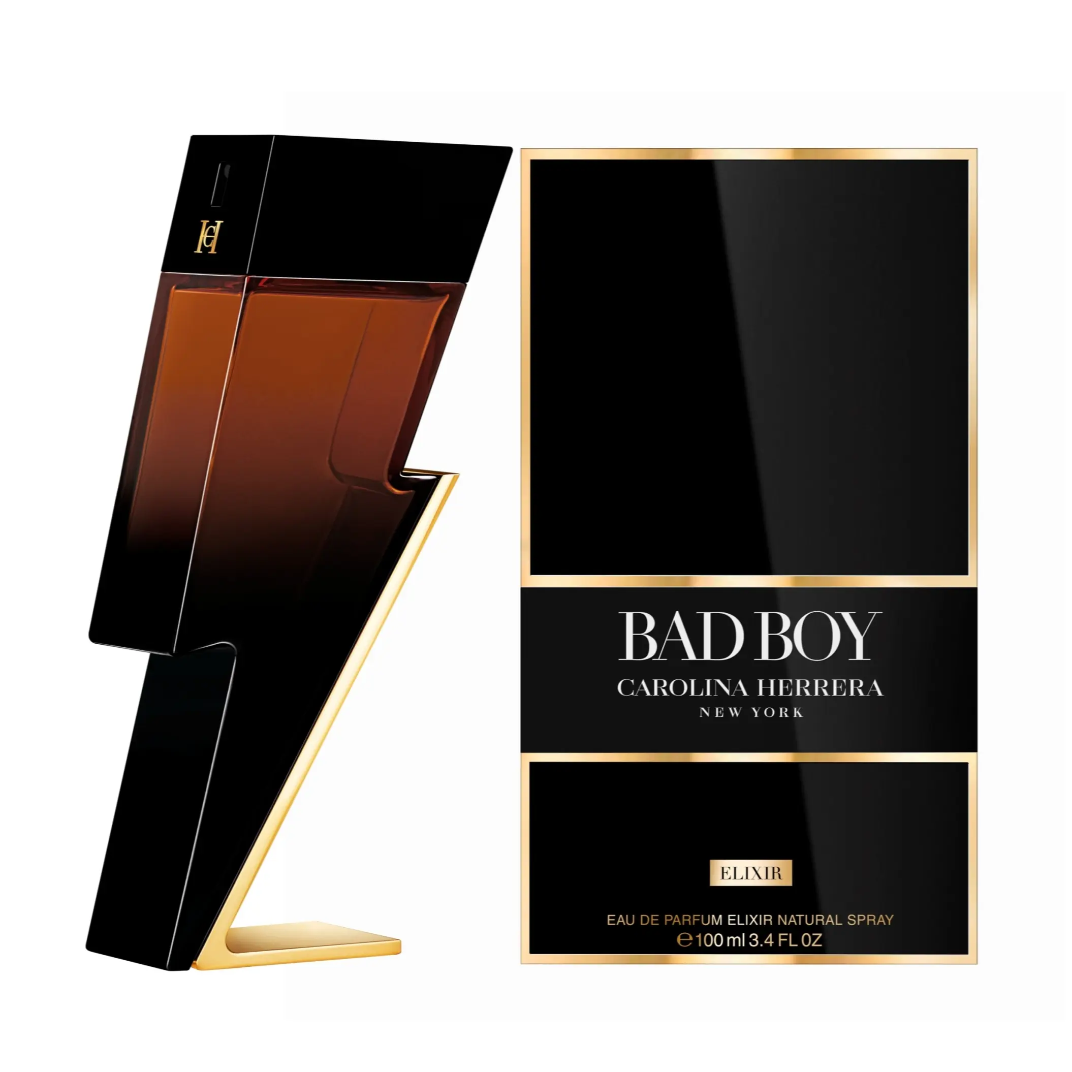 Carolina Herrera Bad Boy Elixir for Men Eau de Parfum Spray, 3.4 Ounce