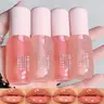 Baorder 4-piece transparent lip gloss oil set, fruity moisturizing lip balm pack, cute lip fruit moisturizing lip oil gloss primer, girl's lip care makeup, Lip Essentials, party gift