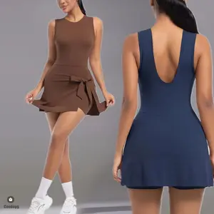 No Pad Women Tracksuit Yoga Set One Piece Jumpsuit Workout Skirt Rompers Sportswear Gym Set Workout Clothes for Women Romper