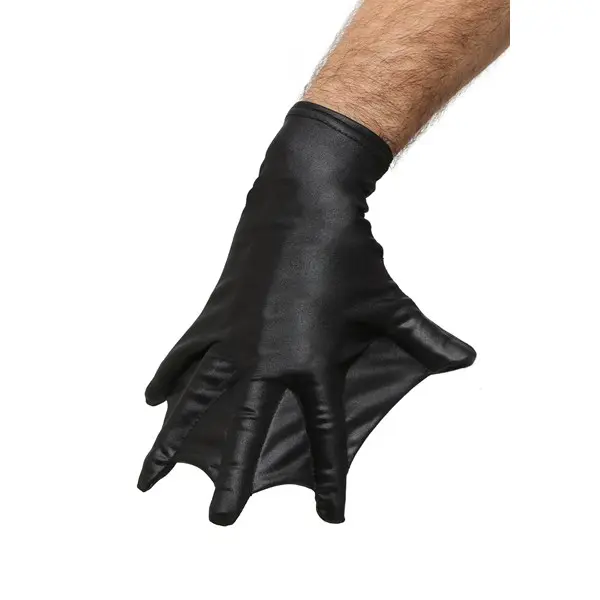 Adult Black Webbed Gloves