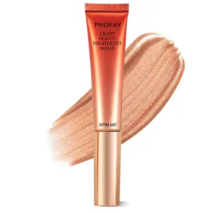 PHOFAY Highlight & Glow Beauty Wand 15 ml Creamy Liquid Highlighter with Light-Reflecting Pigments Silky Soft Shiny
