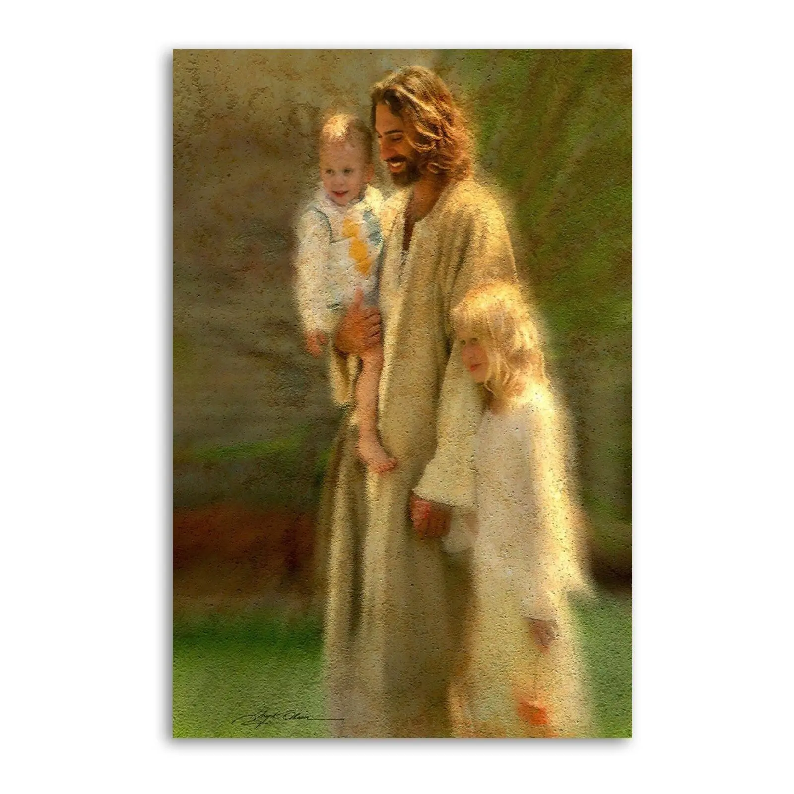 Jesus Christ In the Arms of His Love Poster, Christian Poster, Jesus Shepherd Easter Poster Home Decor