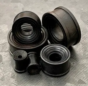 PAIR of Unique Organic Ebony Wood Concave Grooves Tunnels  - Gauges 0g (8mm) and 3/4" (19mm)