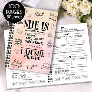 1 spiral notebook, inspirational and emotional journal, Self Improvement Journal for mental health recording  ideal for note-taking and a perfect gift for friends, family, and girls