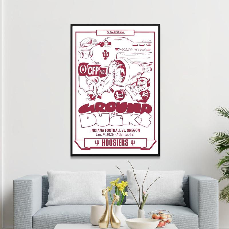 Indiana Hoosiers 2025-26 Football Peach Bowl Poster( Unframed-Print Only )