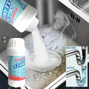 BOZEBI Household Duct Unclogger Drain Cleaner - Lightweight All-Round Home Tool with Lemon Powder, Gloves-Compatible, Soap Bottle-Fitting, 24-Month Durability for Kitchen, Toilet Use, 24 Months