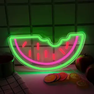 Watermelon Neon Light, USB Powered LED Neon Light, Ideal for Summer Parties, Kitchen, Bedroom Wall Decor, Fruit Theme Neon Light