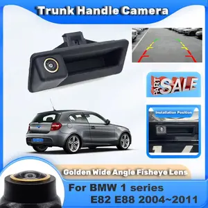 For BMW X1 X3 E39 E53 E82 E88 E84 E90 E91 E92 E93 E60 E61 E70 E71 E72 Backup Reverse Wide View Camera with Guide Parking Line - Trunk Handle Mount, Easy Installation - Trunk Handle Camera Car Rear View Camera