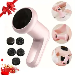 Multifunctional Vibration Massager, 5 Massage Heads, Effective Muscle Relaxation, Full Body Use, Ideal Home Gift Choice