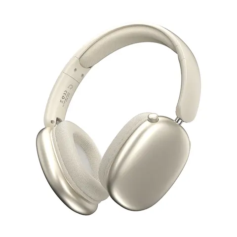 Over-Ear Electronic Audios Headphones with Built-in Bluetooth & Mic, Deep Bass, Foldable, Memory Function, Travel-Friendly, EU Type, iOS/Android/PC Compatible, Adult Gifts