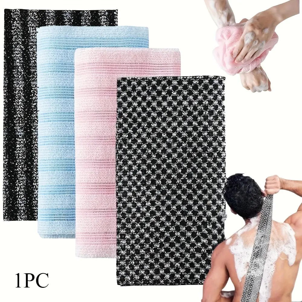 2/4pcs Shower Bath Towel, Japanese Exfoliating Towel, Extra Long Exfoliating Shower Towel, Double-Sided Exfoliating Washcloth, Japanese Back Scrubber, Exfoliating Body Scrubber for Men Women, Exfoliating Bath Tool