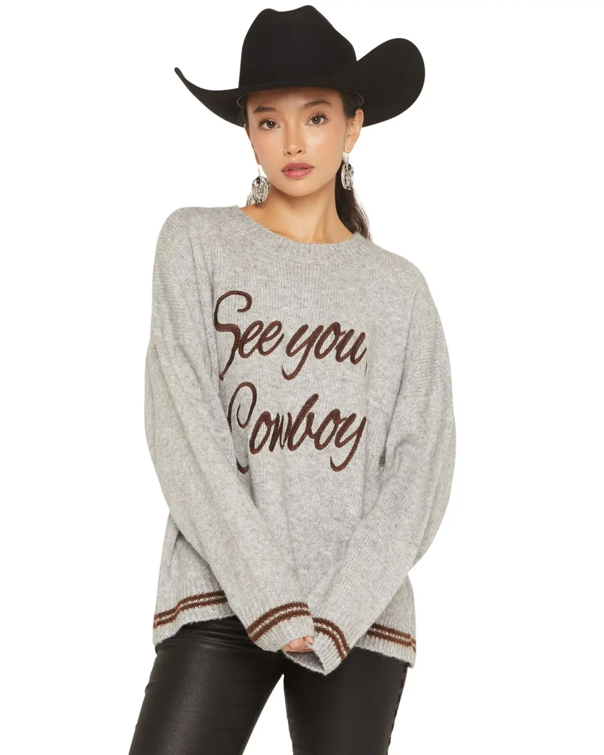Bailey Rose Women's Women'S See You Cowboy Sweater - Brw0280-32Bb