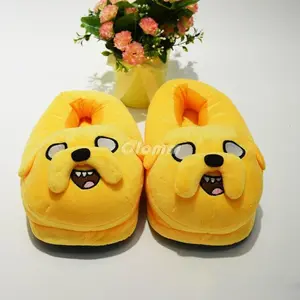 Cartoon Slippers Happy time Women Anti-Slip Finn Jake Indoor Home Slippers Anime character Bedroom Warm Soft Christmas gift