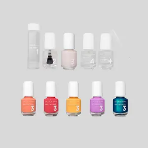 Ticket to Paradise Mini Flight and Prima Ballerina Mini Kit, Fingernails and Toenails, Professional Nail Care System, Long-Wear Chip-Resistant Formula, 10-Piece Bundle, 0.93 fl oz Total.
