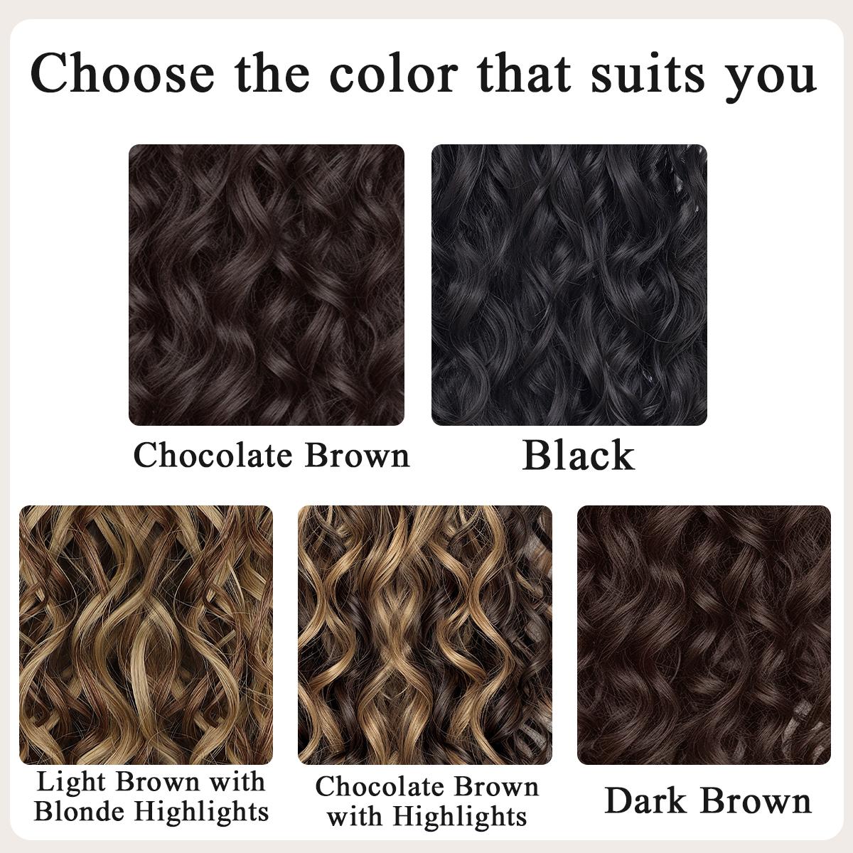 Vigorous Curly Clip In Hair Extensions,4PCS 20 inch Thick Curly Hair Extensions Lace Weft Curly Clip Ins Invisible Natural Synthetic Hairpieces for Women, Extensions Hair, Loose Curly Synthetic Extensions & Pieces
