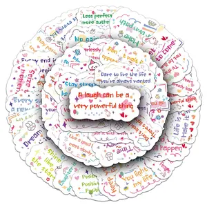 Motivational English Slogan Sticker, 100pcs/set Repeat Positive Slogan Sticker, DIY Decorative Sticker for Scrapbooking, Journaling, Gift Wrapping