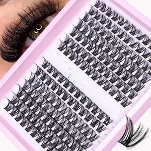 10-16mm Mix D Curl Cluster Lash Individual Lash Extensions Clusters Lashes Volume Individual Lashes Soft Natural False Eyelashes Individual DIY Eyelash