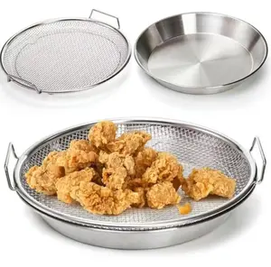 Steel Oil Filter Tray with Jumpstart Sale Fine Mesh Basket, Fine Mesh Strainer, High Power Frying & Grilling Filter, Easy Clean Design for Home Kitchen Use