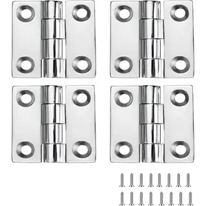 Heavy Duty 316 Stainless Steel Boat Marine Hinges 2 x 2 inch No Noise Heavy Duty with Screws 4 PCS