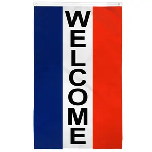 Vertical Welcome Banner - 3x5ft Dye Sublimation Polyester Flag, Bold Colors, for Home, Festive Party Supplies