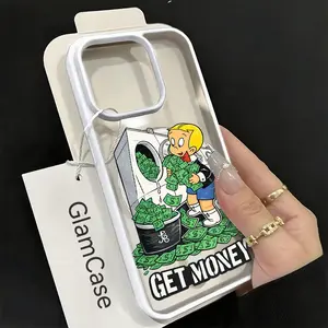 Rich Boy Money Laundering Phone Case， Vintage Cartoon Style for iPhone 17 16 15 14 13 12 11 Plus Pro Max Gift.
