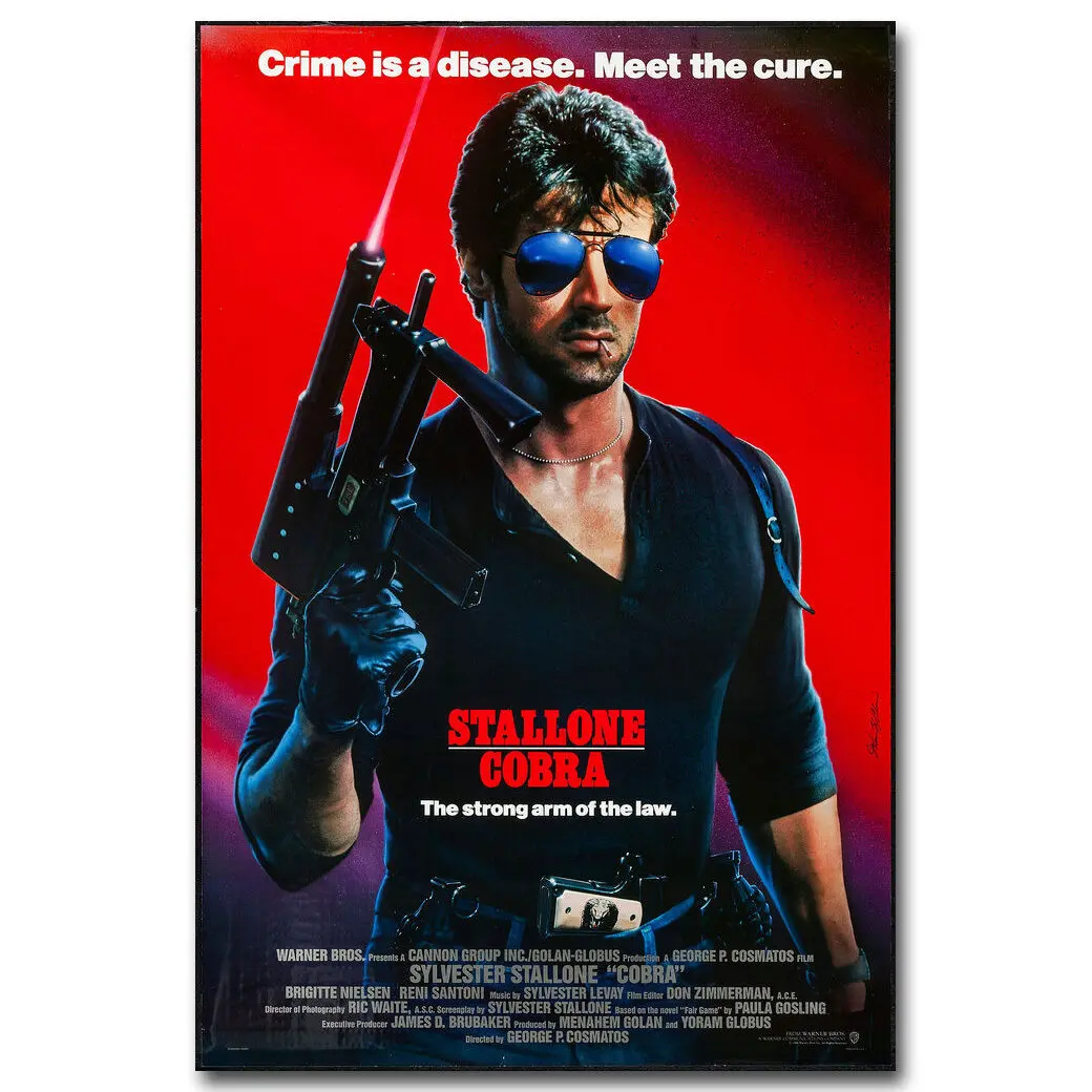 COBRA 1986 Movie Art Poster Sylvester Stallone Poster