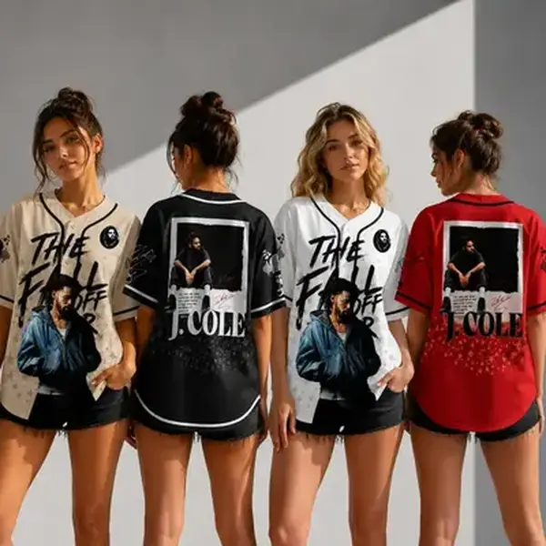 J Cole Men's Women's 2026 World Tour Concert Print Baseball Jersey Gifts