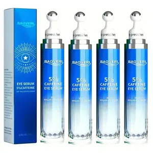 BAOVERI Caffeine Eye Serum and Eye Cream Roller Eliminates Dark Circles and Puffiness, Reduces Wrinkles and Fine Lines, and Eliminates Puffiness 360°Massage Ball for a Comfortable Skincare Experience Daily Firming