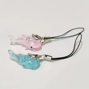 Cute Mini Resin Whale-Shark Design Phone Chain, Fashionable Phone Decoration Pendant, Phone Charm, Phone Lanyard, Cell Phone Charm, Phone Accessories for Women & Girls