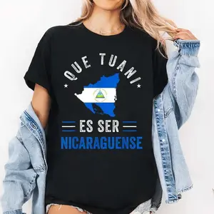 [100% Cotton] Nicaragua Flag T - Shirt For Nicaraguans, Nicoya Pinoleros Tuani Design T-Shirt For Men And Women