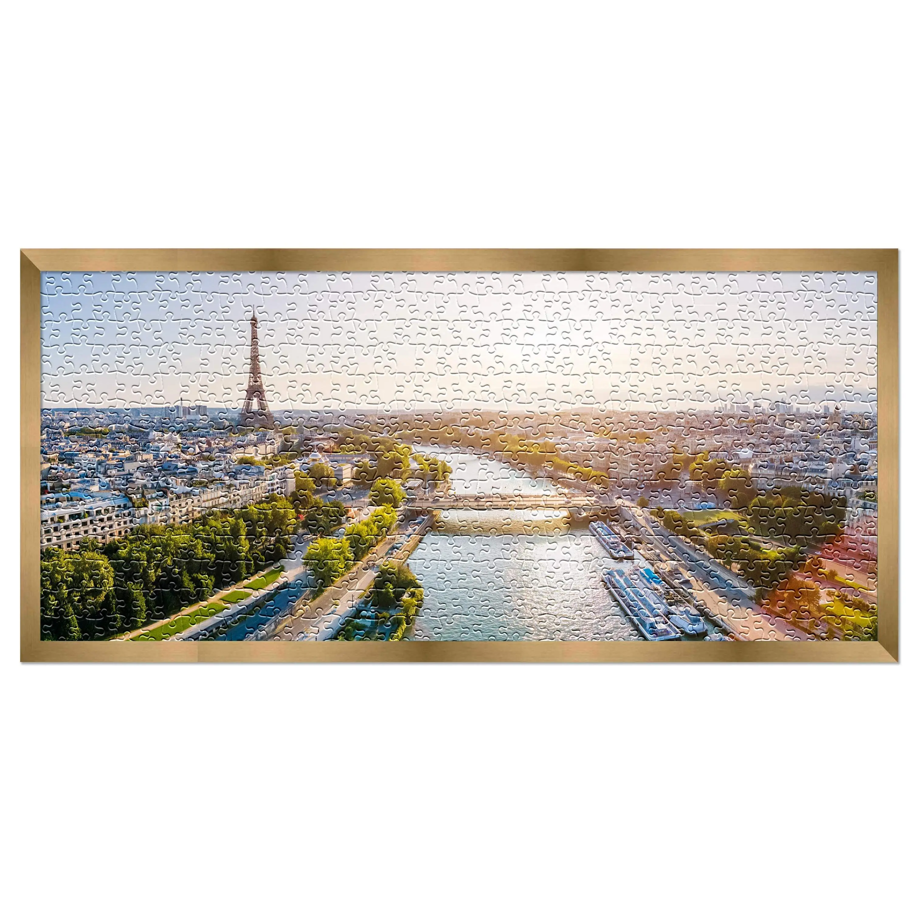 12x36 Jigsaw Puzzle Frame Kit - Kit Includes Puzzle Glue Sheets, Bronze Wood Puzzle Frame, UV Acrylic, Backing,, Hanging Hardware