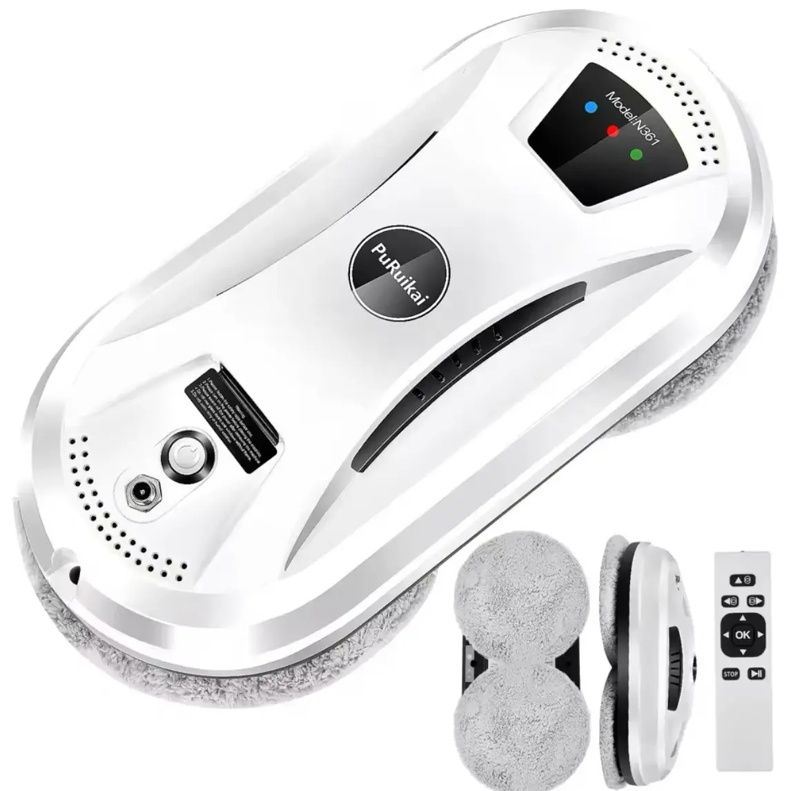 PuRuiKai Home Window & Wall Cleaning Robot - Automatic Glass & Wall Wet & Dry Vacuum Cleaner for Home Accessories Gifts for Her