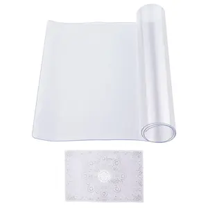 【Summervibes】VEVOR Plastic Table Cover, 16 x 32 Inch 1.5 mm Thick Clear Table Protector, Rectangle PVC Desk Mat, Waterproof & Easy Cleaning Desk Pad Tablecloth, for Office Dresser Dining Room Table Night Stand